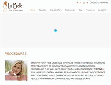 Tablet Screenshot of labellecosmetic.com